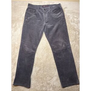Johnston and Murphy Gray Corduroy Pants Mens 34w x 32l Regular Fit